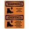 Signmission OSHA WARNING Sign, Foot Pinch Point Keep Back Bilingual, 7in X 5in Decal, 5" W, 7" L, Landscape OS-WS-D-57-L-12623 - alternate 1